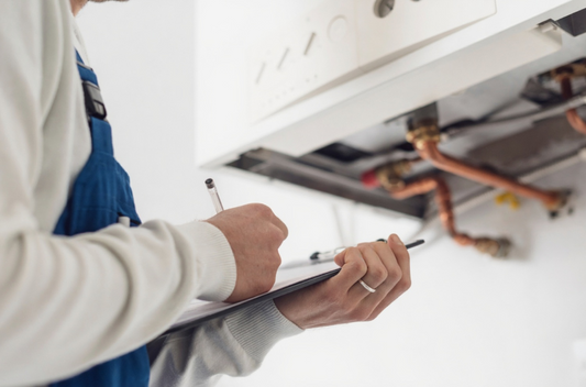 Plumber Performing a Pipe Inspection Process